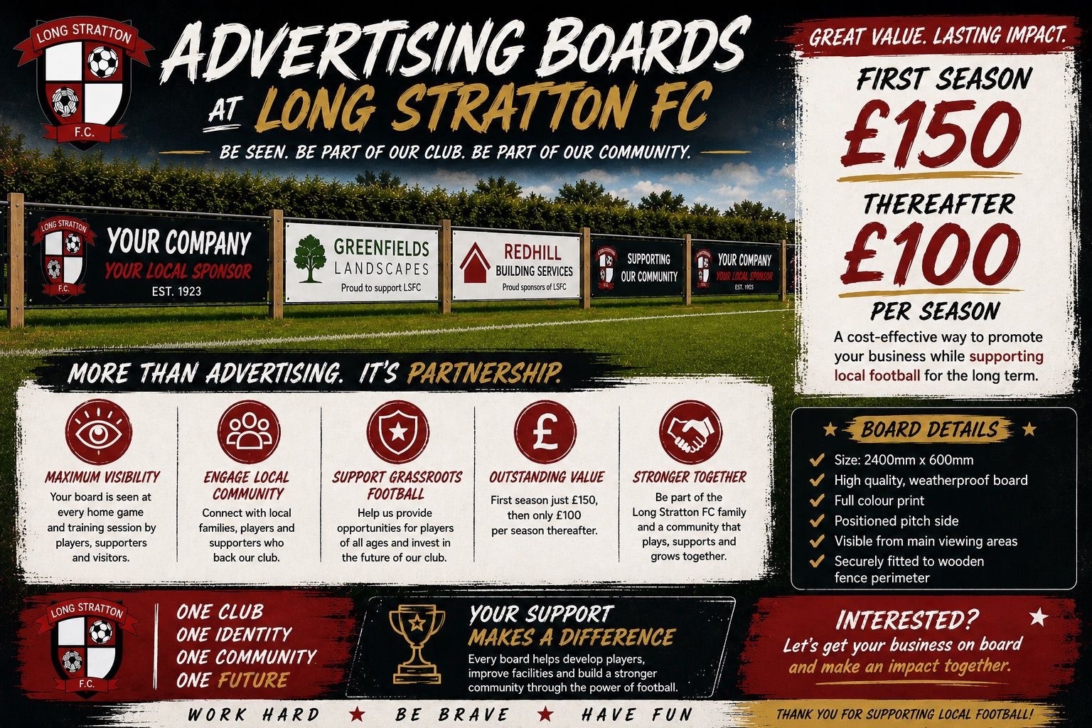 Be seen on a new advertising board at Manor Road